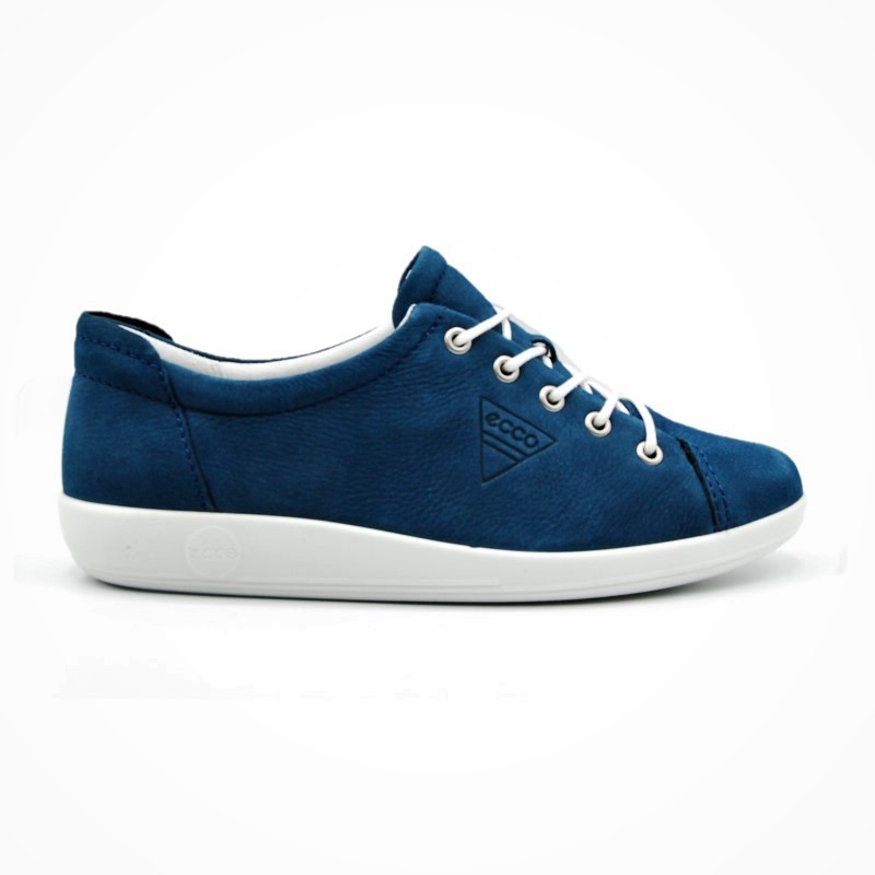 Ecco Soft 5 zapatos de mujer-deportiva con cordones de zapato bajo negro nuevo